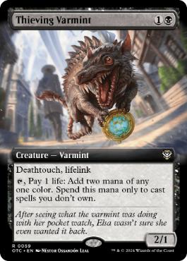 [059]【EN】■拡張アート■泥棒の匪獣/Thieving Varmint【OTC】[R][黒]
