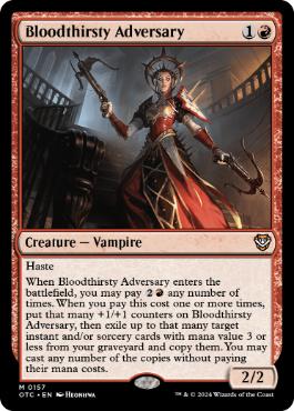 [157]【EN】血に飢えた敵対者/Bloodthirsty Adversary【OTC】[M][赤]
