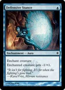 [034]【EN】【FOIL】防御姿勢/Defensive Stance【NPH】[C][青]