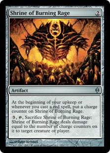 [153]【EN】【FOIL】燃え上がる憤怒の祭殿/Shrine of Burning Rage【NPH】[U][茶]