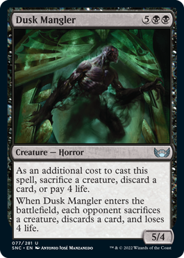 [077]【EN】薄暮の刻み獣/Dusk Mangler【SNC】[U][黒]