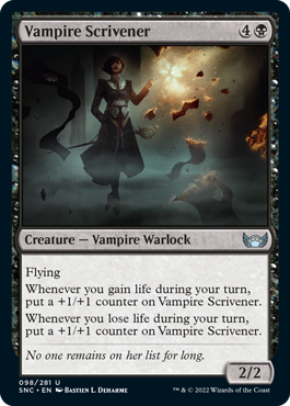 [098]【EN】吸血鬼の公証人/Vampire Scrivener【SNC】[U][黒]