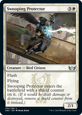 [033]【EN】【FOIL】舞い降りる守護者/Swooping Protector【SNC】[U][白]