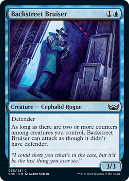 [035]【EN】【FOIL】裏通りの暴れ者/Backstreet Bruiser【SNC】[C][青]
