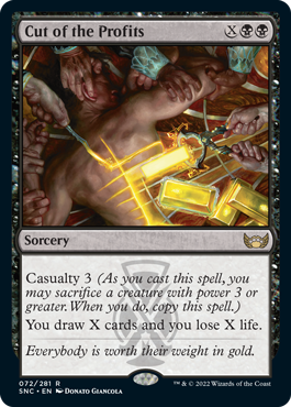 [072]【EN】【FOIL】一切れの利益/Cut of the Profits【SNC】[R][黒]