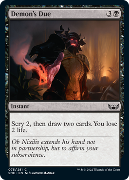 [075]【EN】【FOIL】悪魔の本分/Demon's Due【SNC】[C][黒]