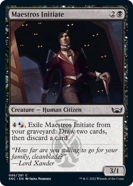 [086]【EN】【FOIL】貴顕廊一家の新入り/Maestros Initiate【SNC】[C][黒]