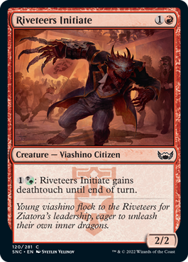 [120]【EN】【FOIL】土建組一家の新入り/Riveteers Initiate【SNC】[C][赤]