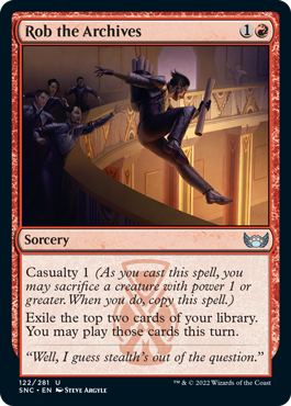 [122]【EN】【FOIL】書庫荒らし/Rob the Archives【SNC】[U][赤]