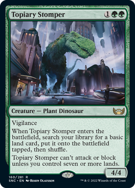 [160]【EN】【FOIL】装飾庭園を踏み歩くもの/Topiary Stomper【SNC】[R][緑]