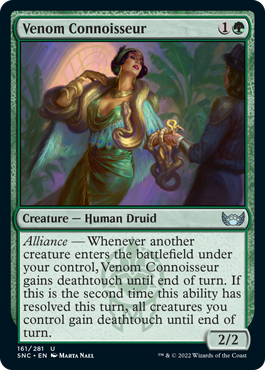 [161]【EN】【FOIL】毒の目利き/Venom Connoisseur【SNC】[U][緑]