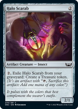 [239]【EN】【FOIL】光素のスカラベ/Halo Scarab【SNC】[C][茶]