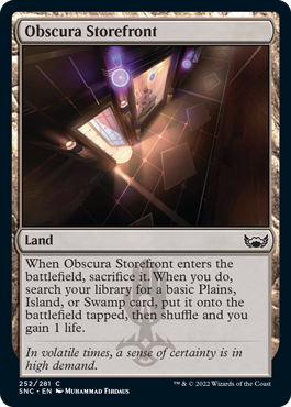 [252]【EN】【FOIL】常夜会一家の店先/Obscura Storefront【SNC】[C][土地]