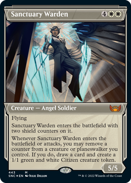 [443]【EN】【エッチングFOIL】■ショーケース■聖域の番人/Sanctuary Warden【SNC】[M][白]