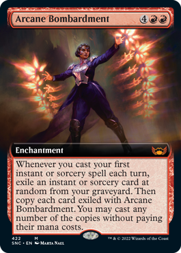 [422]【EN】【FOIL】■拡張アート■秘儀の砲撃/Arcane Bombardment【SNC】[M][赤]