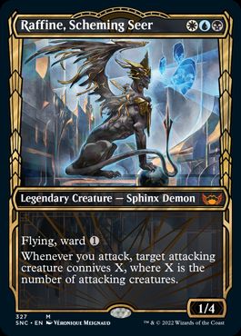 [327]【EN】【FOIL】■ショーケース■策謀の予見者、ラフィーン/Raffine, Scheming Seer【SNC】[M][多色]