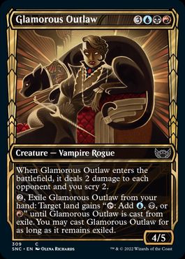 [309]【EN】【FOIL】■ショーケース■妖艶な無法者/Glamorous Outlaw【SNC】[C][多色]