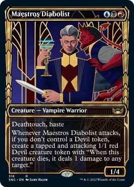 [383]【EN】【箔押しFOIL】■ショーケース■貴顕廊一家の悪魔信者/Maestros Diabolist【SNC】[R][多色]