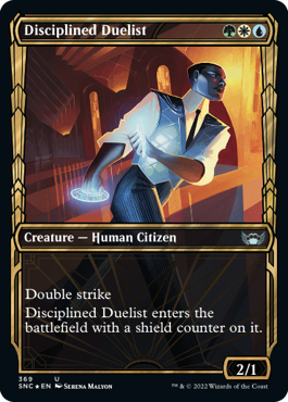 [369]【EN】【箔押しFOIL】■ショーケース■規律正しい決闘者/Disciplined Duelist【SNC】[U][多色]