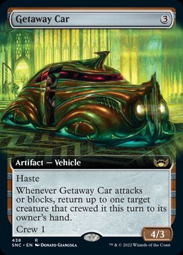 [438]【EN】【FOIL】■拡張アート■逃走用の車/Getaway Car【SNC】[R][茶]