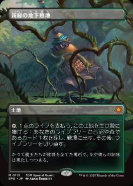 [113]【JP】■ボーダーレス■新緑の地下墓地/Verdant Catacombs【SPG】[M][土地]