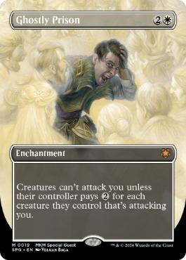 [019]【EN】【FOIL】■ボーダーレス■亡霊の牢獄/Ghostly Prison【SPG】[M][白]