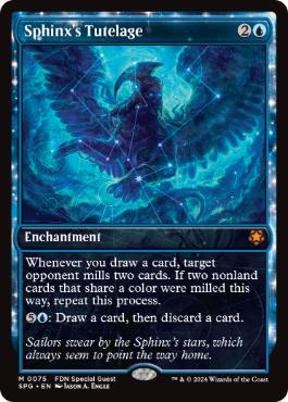 [075]【EN】【FOIL】■ショーケース■スフィンクスの後見/Sphinx's Tutelage【SPG】[M][青]