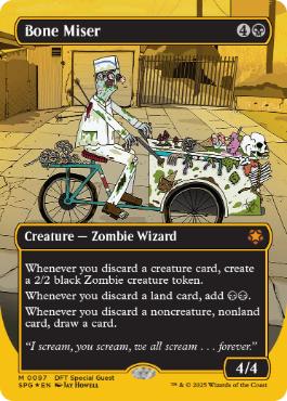 [097]【EN】【ファーストプレイスFOIL】■ボーダーレス■骨たかりの守銭奴/Bone Miser【SPG】[M][黒]