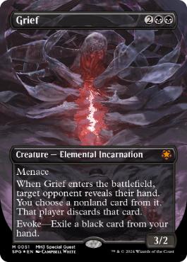 [051]【EN】【テクスチャーFOIL】■ボーダーレス■悲嘆/Grief【SPG】[M][黒]