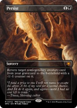 [042]【EN】【FOIL】■ボーダーレス■頑強/Persist【SPG】[M][黒]