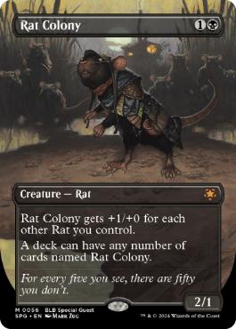 [056]【EN】【FOIL】■ボーダーレス■ネズミの群棲/Rat Colony【SPG】[M][黒]