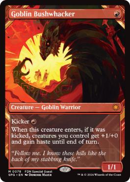 [078]【EN】【FOIL】■ショーケース■ゴブリンの奇襲隊/Goblin Bushwhacker【SPG】[M][赤]