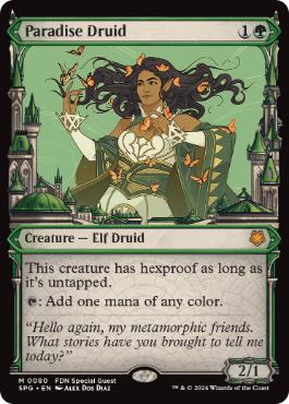 [080]【EN】【FOIL】■ショーケース■楽園のドルイド/Paradise Druid【SPG】[M][緑]