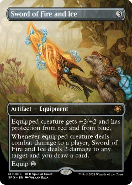 [062]【EN】【FOIL】■ボーダーレス■火と氷の剣/Sword of Fire and Ice【SPG】[M][茶]