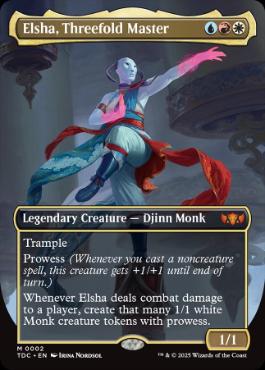 [002]【EN】【FOIL】■ボーダーレス■三学の修得者、エルシャ/Elsha, Threefold Master【TDC】[M][多色]