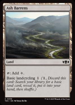 [339]【EN】灰のやせ地/Ash Barrens【TDC】[C][土地]