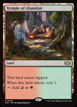 [400]【EN】奔放の神殿/Temple of Abandon【TDC】[R][土地]