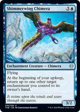[064]【EN】瞬き翼のキマイラ/Shimmerwing Chimera【THB】[U][青]