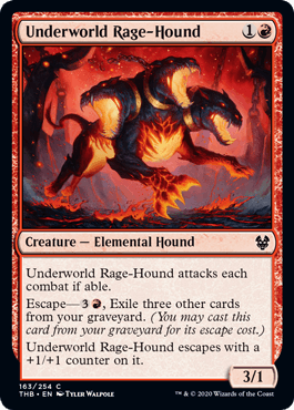 [163]【EN】死の国の憤怒犬/Underworld Rage-Hound【THB】[C][赤]
