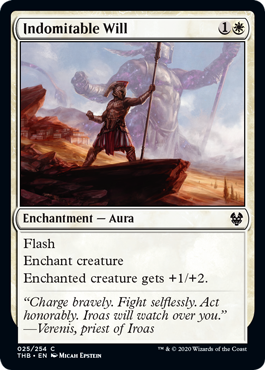 [025]【EN】【FOIL】不退転の意志/Indomitable Will【THB】[C][白]