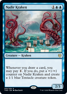 [055]【EN】【FOIL】水底のクラーケン/Nadir Kraken【THB】[R][青]