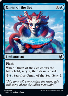 [058]【EN】【FOIL】海の神のお告げ/Omen of the Sea【THB】[C][青]