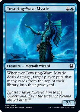 [077]【EN】【FOIL】高波の神秘家/Towering-Wave Mystic【THB】[C][青]