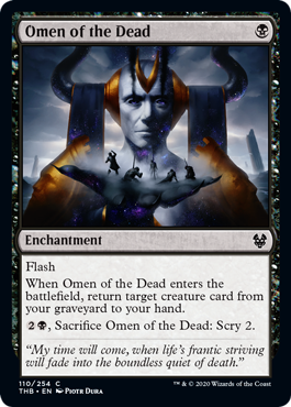 [110]【EN】【FOIL】死者の神のお告げ/Omen of the Dead【THB】[C][黒]