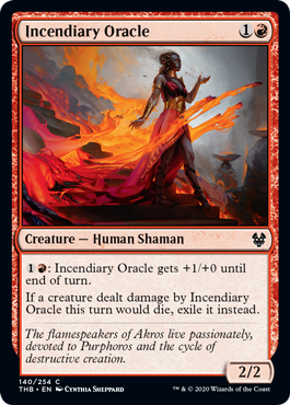 [140]【EN】【FOIL】焼夷神託者/Incendiary Oracle【THB】[C][赤]