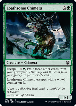 [177]【EN】【FOIL】毒々しいキマイラ/Loathsome Chimera【THB】[C][緑]