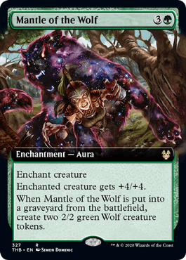 [327]【EN】■拡張アート■狼のまとい身/Mantle of the Wolf【THB】[R][緑]