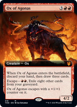 [318]【EN】【FOIL】■拡張アート■アゴナスの雄牛/Ox of Agonas【THB】[M][赤]