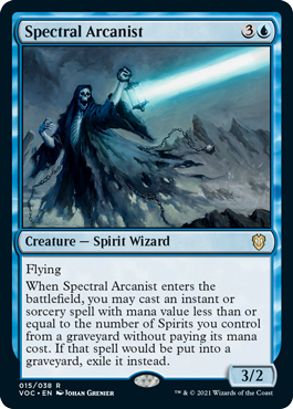 [015]【EN】幽体の秘儀術師/Spectral Arcanist【VOC】[R][青]