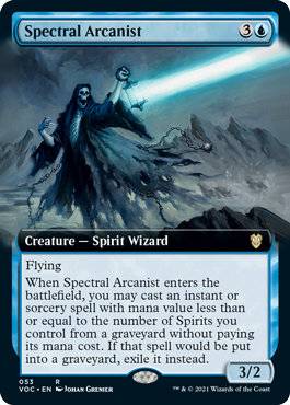 [053]【EN】■拡張アート■幽体の秘儀術師/Spectral Arcanist【VOC】[R][青]
